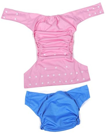 DEARMAMY 2stücke Windeltuch Atmungsaktive Erwachsene Waschbar Höschen Sanitär Hosen Für Inkontinenz Ältere Verstellbarer Elastische Hosenbeine Auslaufsicher Bequem Sicher