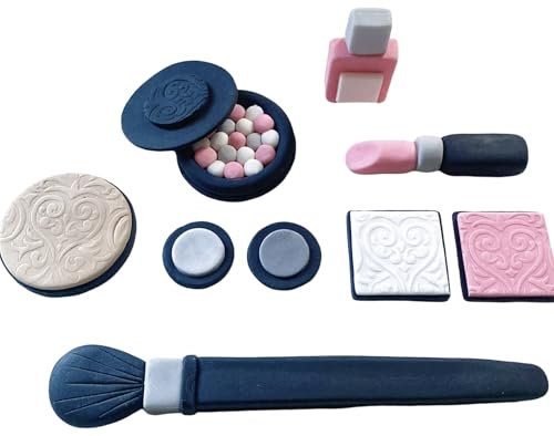 Edible make-up cake topper decoration - 10 pieces - girls birthday cake - make up