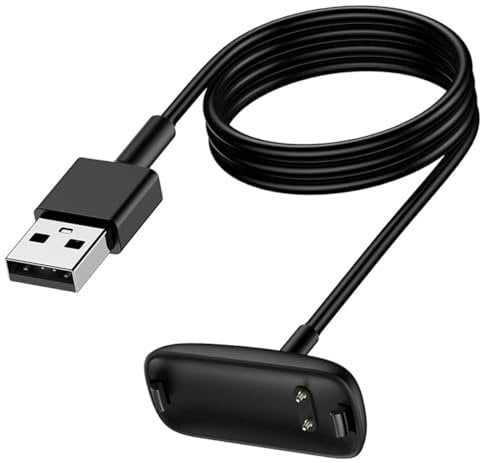 Jurqqer Magnetic Charger for Fitbit Inspire 3 - Fast Charging USB Cable 3.3FT Replacement Cord Compatible with Fitbit Inspire 3 Chargers (UK Compatible)