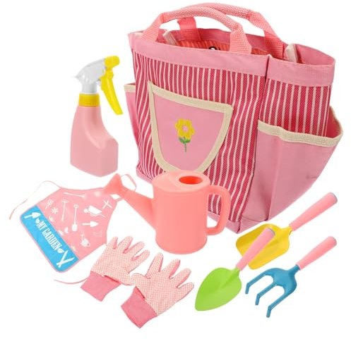 BESPORTBLE 1Juego Herramientas de Jardinería Set de Palas Rastrillo Regadera y Guantes y Actividades Aire y Aprendizaje