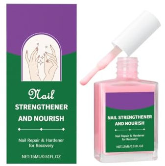 6 in 1 Nagelhärter Extra Stark & Nagelpflege Gel für beschädigte Nägel - Nagelstärker mit Protein, Langanhaltende Reparatur, Rillenfüller und Wachstum für brüchige Nägel (B.Sheer Pink)