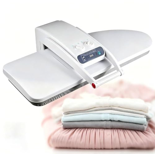 ByBoDi Household Steam Ironing Press,1400W Fast Heating Heavy-Duty Ironing Press for Bed Sheets, Pillowcases & Napkins, Adjustable Steam & 5 Temperature Modes for All Fabrics Nostand