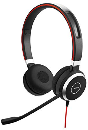 Jabra Evolve 40 Professionelles kabelgebundenes Headset, Stereo, UC-optimiert – Telefon-Headset für mehr Produktivität, überlegener Klang für Anrufe und Musik, 3,5-mm-Klinke/USB-Anschluss, ganztägiges