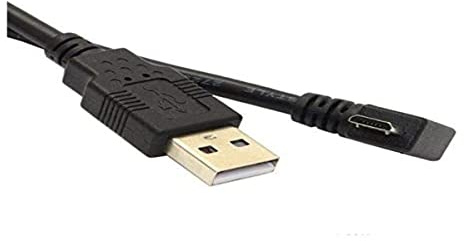 SYSTEM-S Câble Micro USB Connecteur 90° coudé vers USB Type A 5 m