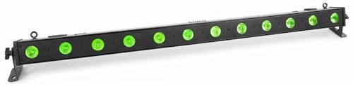 BeamZ LCB140 - Barre LED, 12x LED 6W Couleurs Rouge, Vert, Bleu, Blanc, Mode DMX ou Autonome, Fonction Master/Slave, Shows Préprogrammés, Panneau d'Affichage