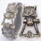 CooB EDC Handgegossene Paracord Schnalle Schäkel Perle Wolf Fenrir. Luxus Paracord Schnallen Fesseln Schlösser Sperren für benutzerdefinierte Armbänder Herstellung 1 Stück / Lot (Wolf Fenrir Bronze)