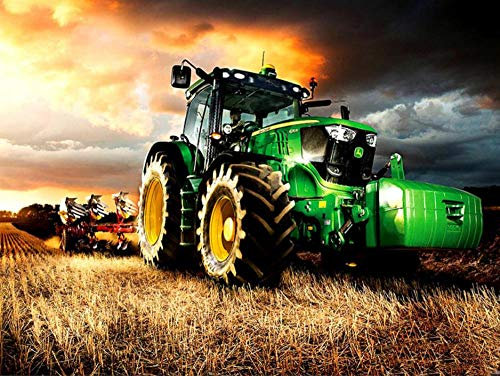 DIY 5D Diamond Painting Full Drill Groߠ30X40Cm Runden Rhinestone Stickerei Traktor Bauernhof Stickerei Kreuzstich Geschenk,Watyw