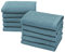 ZOLLNER 10er Set Seiftücher - weiche und saugstarke Waschlappen - waschbar bis 95°C - Baumwolle - 30x30 cm in Petrol