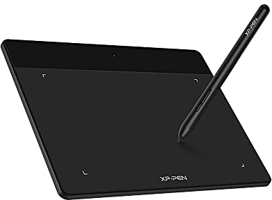 XP-PEN Deco Fun S 8192 Levels Passive Stylus Graphic Tablet with 60° Tilt, 6 x 4 Inch Drawing Tablet for Remote Learning or Playing OSU – Classic Black