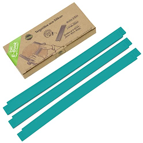 TreeBox Bastoncini per pasta in silicone per mattarelli - Distanziatori per pasta moderni - Set da 3 (2 mm, 4 mm e 6 mm) - Effetto antiscivolo e antiaderente