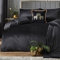 Laurence Llewelyn-Bowen - Black Velvet Duvet Cover Set - Double Bedding Size (200 x 200cm) - 2 Pillowcases - Soft Touch - Designer Luxury Bedding Set - Velvet Bedding