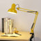 Mengjay Lampe de Bureau Industrielle Socle Solide avec Pince Montage Facile, Lampe de Chevet Articulée 40w Maniable, Lampe de Bureau Métal Vintage, E27 Ampoule Non Incluse,Jaune