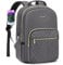 LOVEVOOK Laptop Backpack for Women 15.6 Inch, Womens Backpacks for Work Business Travel School College With USB Charging Port, Lightweight Back Pack Computer Rucksack-Purple Gray