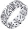 Bestyle Keltisch Trinität Knoten Ring Edelsthal Breiter Damenring zum Geburtstag Valentinstag Weihnachten Verlobungsring Antragsring Trauring Hochzeit Jahrestag Silber 62