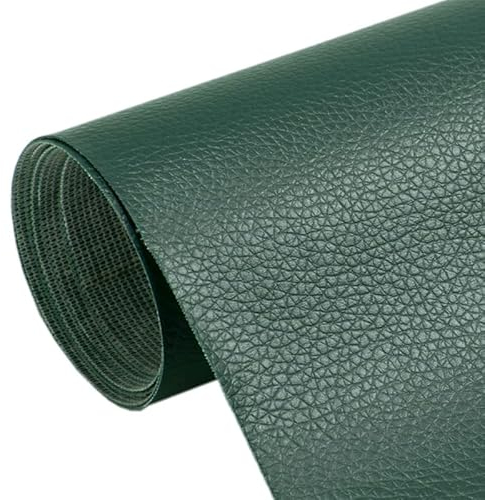 1 toppa autoadesiva in pelle PU fai da te 50 x 137 cm, autoadesiva, per riparazione di divani, in pelle sintetica PU (verde scuro)