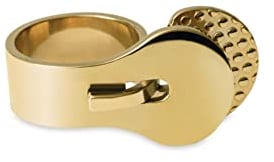 Alessi ESA03 4M Ring aus Stahl mit antiallergener PVD-Beschichtung, Gold, Steel