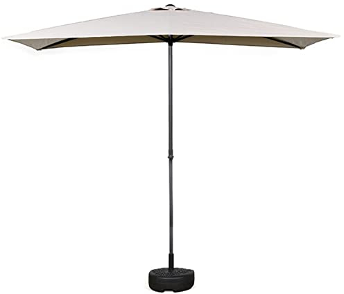 ESCOLL Balkon Sonnenschirm Halb Rechteckig 250cmx130cm Kleiner Balkonschirm Halbrund Schirmständer Terrassenschirm Gartenschirm (Color : Weiß)