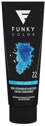 FUNKY COLOR BABY BLUE 22, Semipermanent Haarfärbung, Semipermanent Hair color. (28 Farben)