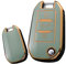 ontto Coque de clé de Voiture pour Peugeot 208 3008 308 508 408 2008 307 4008 pour Citroën C4 C3 C6 C8 pour Opel Corsa Zafira TPU Coque de Protection Porte-clés Or Vert