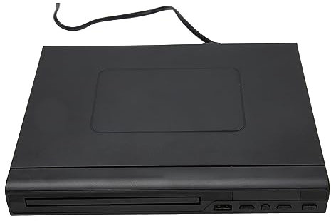 Mini Lecteur DVD, Lecteur DVD USB Petit Lecteur DVD avec Télécommande et Câble, PAL NTSC USB 2.0 intégré, Lecteur DVD HD pour Smart TV (Prise UE)