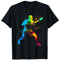 Tischtennis Tischtennisspielerin Geschenke Damen Unisex-Erwachsene Sport T-Shirt Schwarz Kurzarm V-Ausschnitt Klassisch Pull-On Baumwolle 50% Polyester 50% S EU 34 cm 1 Count