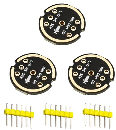 ARCELI 3PCS INMP441 Modulo microfono omnidirezionale, interfaccia I2S MEMS, alta precisione e bassa potenza compatibile con ESP