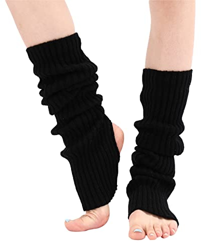 Damen Mädchen Ballettstulpen mit Fersenloch Tanzen Stulpen Ballettstulpen Beinwärmer Ballett Stulpen Legwarmer Armstulpen,Einheitsgröße
