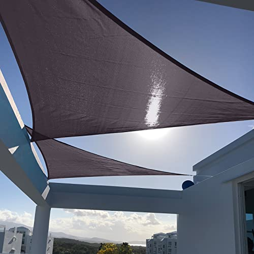 SUNNY GUARD Sonnensegel, 30,5 x 30,5 x 43,2 cm, dreieckig, anthrazit, UV-Schutz, Sonnenschutz für Hinterhof, Terrasse, Garten, Outdoor-Aktivitäten und Einrichtungen (wir stellen individuelle Größen