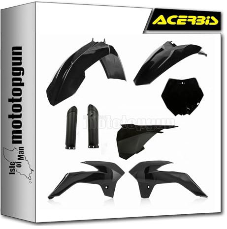 acerbis 0016902.090 plastic full kit schwarz kompatibel mit ktm sx 85 2013 2014 2015 2016 2017 mototopgun