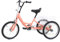 HauTour 16 Zoll Kinder Fahrrad Dreiräder,3 Räder 1 Gang-Fahrrad Dreiräder mit Einkaufskorb Dreirad Fahrrad Cruise Fahrrad Verstellbarer Lenker&Sattel für Kinder 7-10 Jahre alt