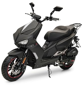 Motorroller 50 ccm Burnout BAD s Mattschwarz 45 km/h