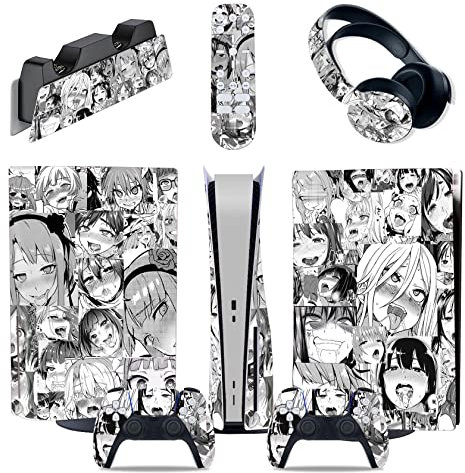 para PS5 Consola Disc Edition & Digital Edition Pegatina Vinilo Calcomanía Cubierta para Ps5 Mando & Estación Carga & Auriculares & Mando Multimedia 91474 Sin Burbujas Sin Espuma Antiarañazos (Size :