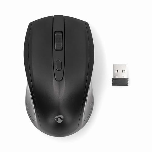 NEDIS Mouse - Drahtlos - 800/1200 / 1600 DPI - Einstellbar DPI - Anzahl Knöpfe: 4 - Beidhändig