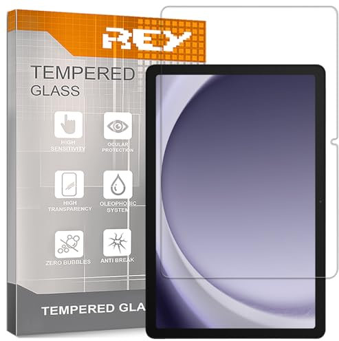 REY Protector de Pantalla para Samsung Galaxy Tab A9+ 11, Cristal Vidrio Templado Premium