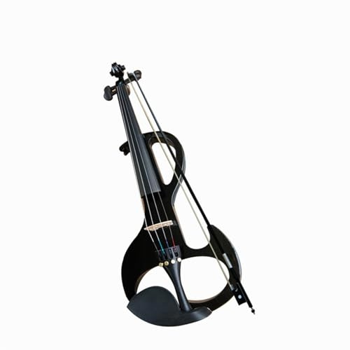 Violine Schwarze Elektronische Geige Ist Aus Massivholz Gefertigt Und Sprühlackiert(Black)