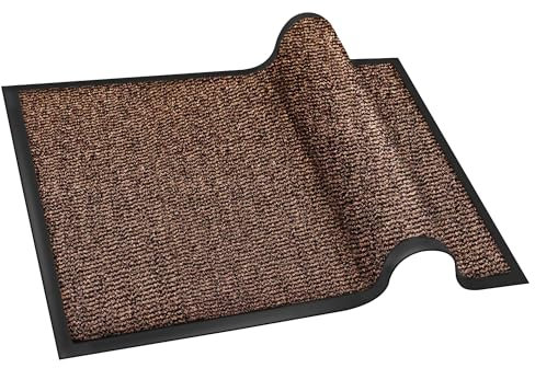 SG Traders Washable Door Mat - Non-Slip Rubber Backed Doormats Indoor & Outdoor - Highly Absorbent Door Mats, Floor Mat, Kitchen Mat, Perfect Dust Grabbing Doormats Dirt Trapper (60x90cm - Brown)