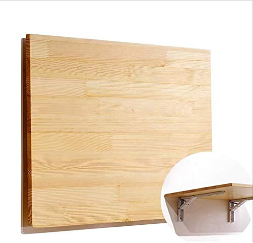 Klappbarer Esstisch zur Wandmontage, Tresen, Kiefer, 70 x 30 cm, kreative Aufhängung, Aufbewahrung, multifunktional, 21 Größen, Beige