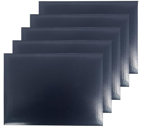 GraduationMall Diploma Cover Certificate Holder Graduation Covers for A4 Paper Classic Smooth Navy Blue 5pcs