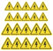 Señal Riesgo Electrico Pegatinas de Peligro de Electricidad Homologadas 20 Piezas para Cuadros Eléctricos Cubre Cuadro Electrico 5cm 10cm Pegatinas PVC para Uso Interior y Exterior