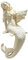 Gralara Gartenfigur Meerjungfrau aus Kunstharz, Höhe 50 cm, vielseitig einsetzbar, für Balkone, Außendekoration, Beige