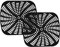 Non-Fire Silicone Mat Air Frying Liner Reusable T-Mat, Non-Stick Air Fryer Perforated Silicone Liner Hner Square Silicone Baking Paper for Ninja AG301 Foodi 2pcs