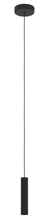 Eglo LED Pendant lamp Almudaina, 1-Light Hanging Light for Dining Table | black metal ceiling lamp, warm white, Ø 4 cm