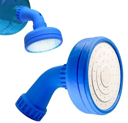 Wasserflaschen-Duschkopf, tragbare Sprühdüse, leichtes wassereffizientes Design, multifunktionaler Aufsatz, ideal für Haustierreinigung, Gartenbewässerung, Reise-Camping, 7,5 cm