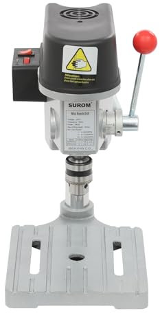 340W tragbare Mini-Säulenbohrmaschine 340W kabelgebundene Mini-Tischbohrmaschine,3 Geschwindigkeiten, mit Drehzahlregelung 0-8000r/min, 0-11000r/min, 0-16000r/min für Handwerker und Hobb