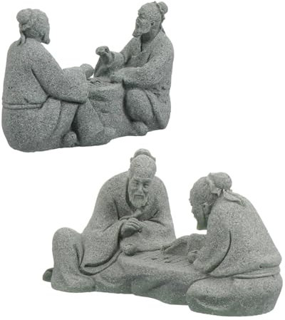 TOYANDONA Statue 2 Stücke Gartenfigur für Bonsai Handgefertigt für Schreibtisch und Landschaftsdekoration