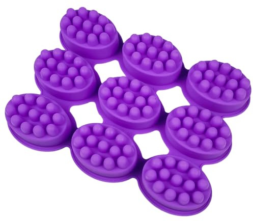Massage -Seife Formen, Nicht -Stick- und BPA -freie 9 Hohlraum Oval Silikon Massage -Seife für DIY -hausgemachtes Handwerk herstellen