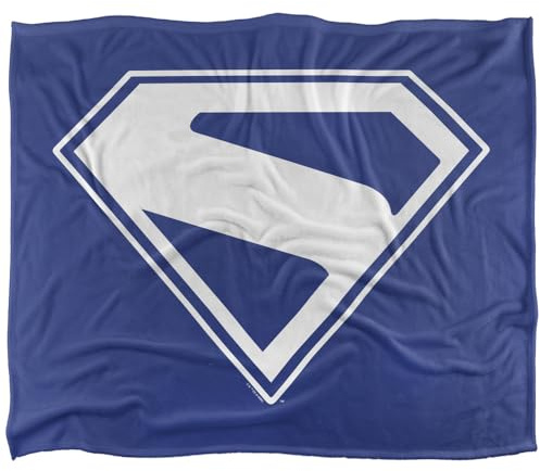 Superman 2025 New Logo White Silky Touch Super Soft Throw Blanket 152 X 127 Cm