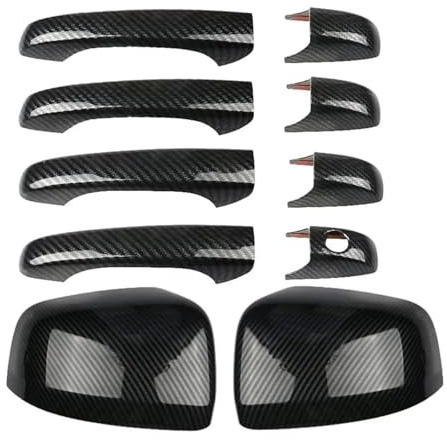 Copri Specchietto Retrovisore Per J&eep Per Grand Per Cherokee 2011-2021 Copertura Specchietto Retrovisore Laterale E Maniglia Porta Ricambi Auto Tappo Parafango(Kit none smart carbo)