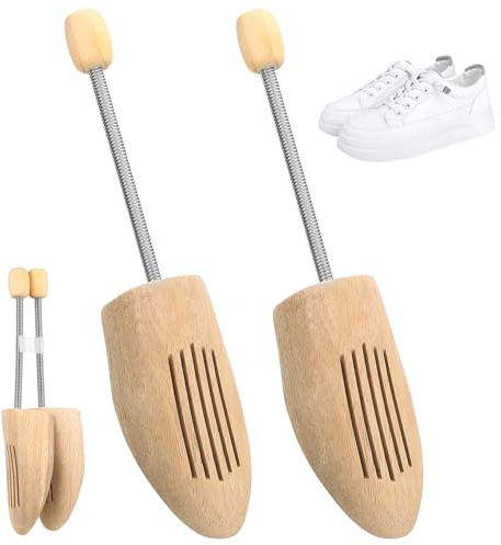 Jttxiu 2 Stück Schuhspanner Holz Herren Damen, Wooden Shoe Stretcher, Verstellbare Schuhspanner für Herren Damen, Schuhdehner Schuhweiter Stiefel, Schuhstrecker Shoe Tree Sneaker Schuh Dehner