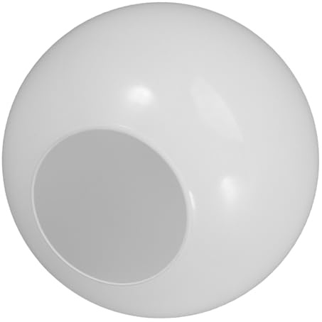 Pantalla de Lámpara Redonda de Globo de Vidrio E27 Color Leche | 1 Pieza, Boca Plana, Fácil de Limpiar y Reemplazar, para Apliques y Colgantes